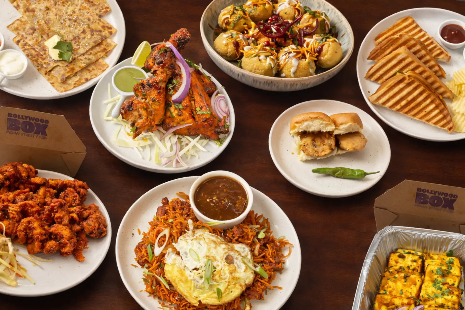 Bollywood Box signature Indian street food dishes in Calgary