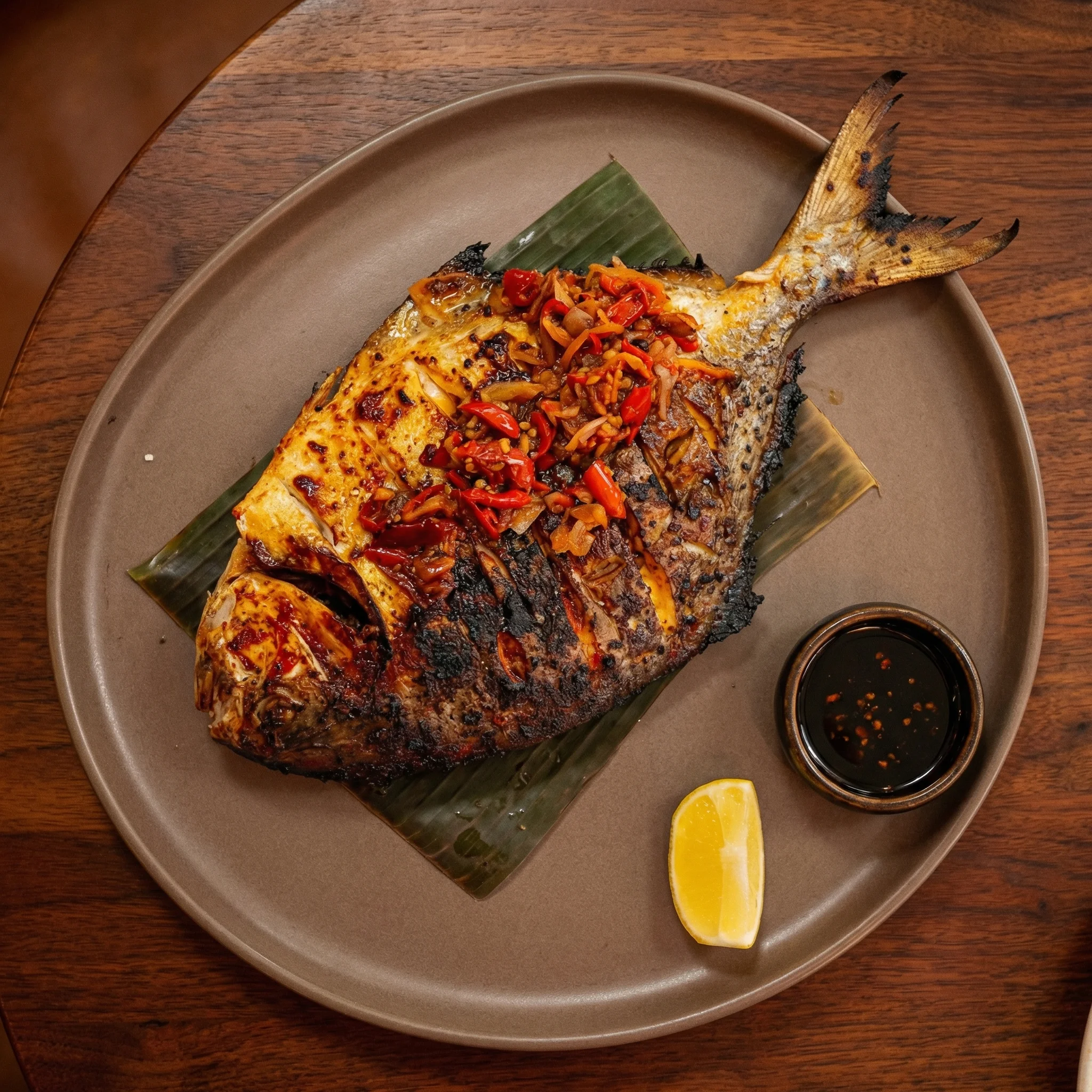 Grilled Pomfret - coastal grilled fish at Bollywood Box Calgary