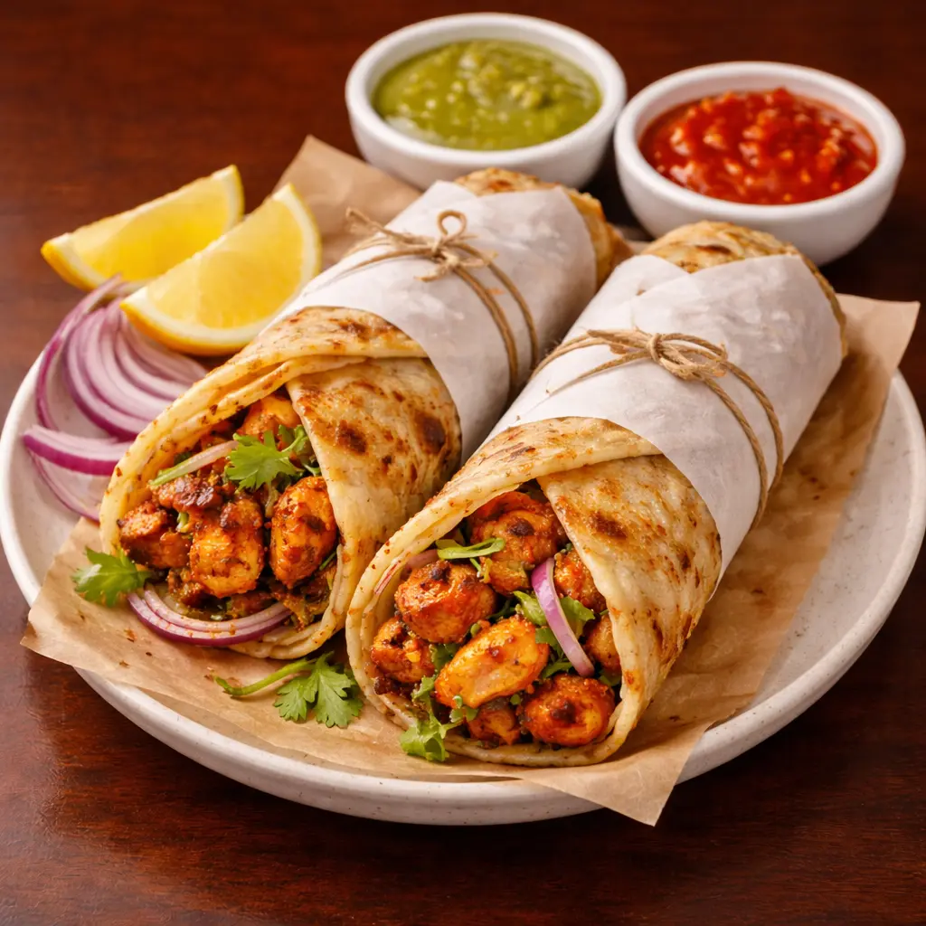 Kathi Rolls - Indian street food wraps at Bollywood Box Calgary